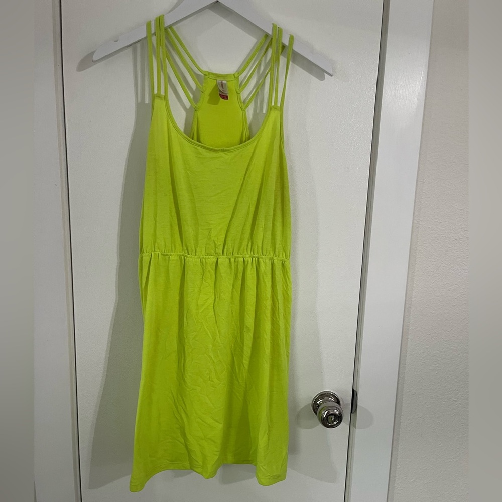 No Boundaries Neon Yellow Strappy Top